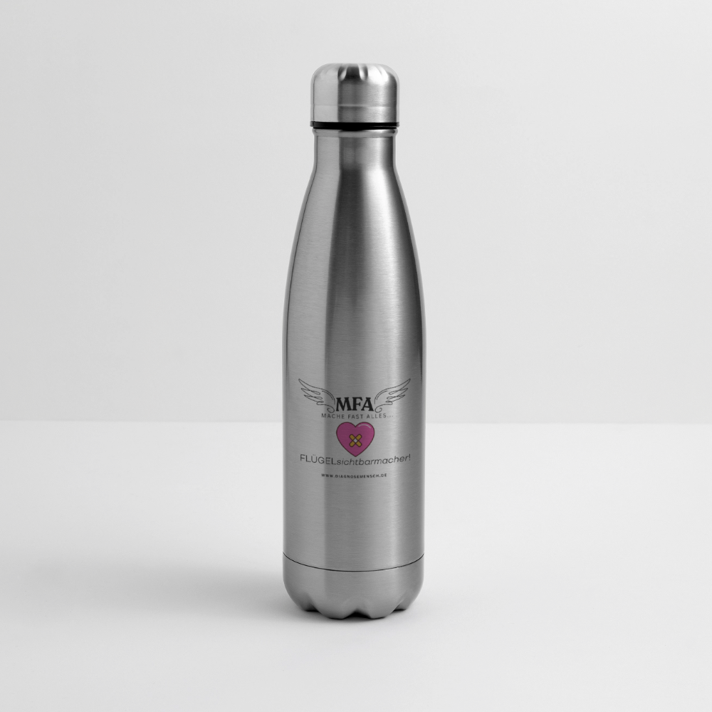 Isolierflasche "MFA HerzPflaster" - Best Buddy - Lightsilver