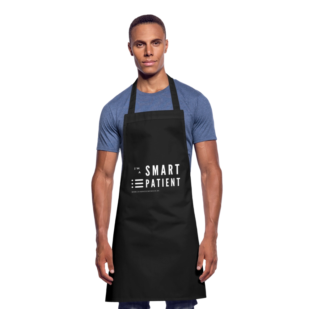 Kochschürze unisex ""I'm a smart patient" -Trendy - Schwarz
