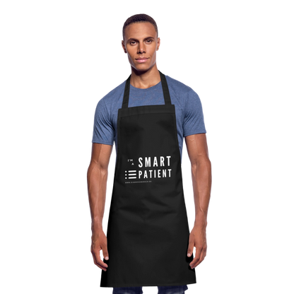 Kochschürze unisex ""I'm a smart patient" -Trendy - Schwarz