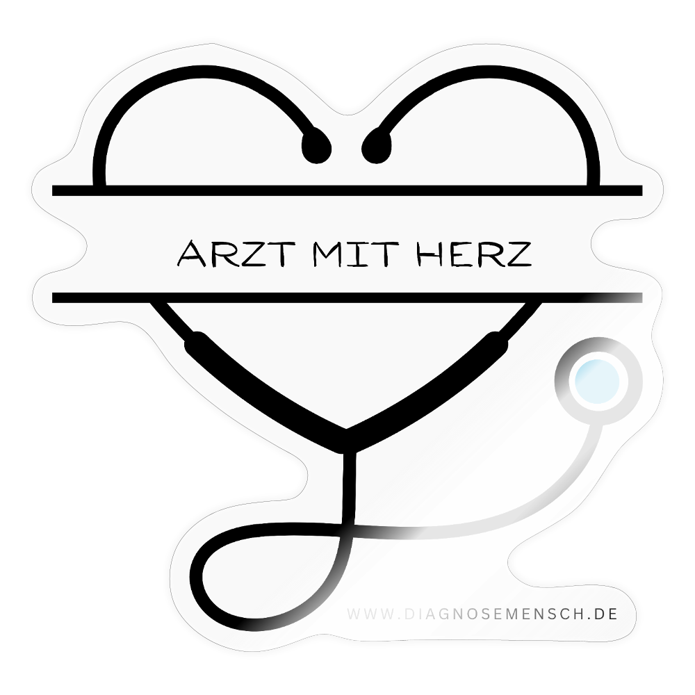 Sticker "Arzt mit Herz" - Best Buddy - Transparent glänzend