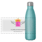 Glitzer Edelstahl Thermosflasche "Flügel Mom" - Best Buddy - Blau Glitzer