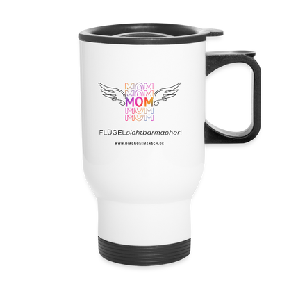 Thermobecher mit Tragegriff "Flügel - Mom" - Best Buddy - Weiß