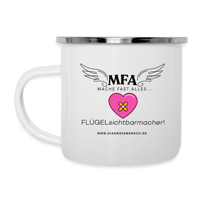 Emaille-Tasse "MFA HerzPflaster" - Best Buddy - Weiß