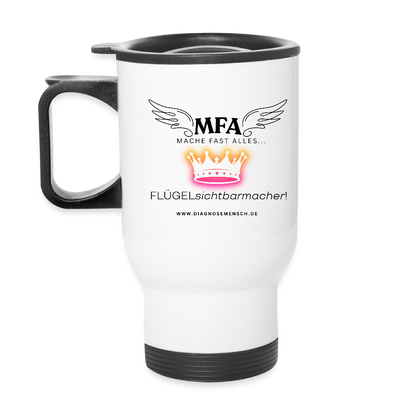 Thermobecher mit Tragegriff "MFA Crown" - Best Buddy - Weiß