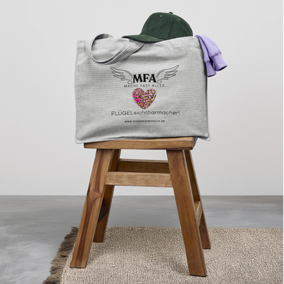 Shopping Bag XXL recycelt "MFA Leo" - Best Buddy - Grau meliert