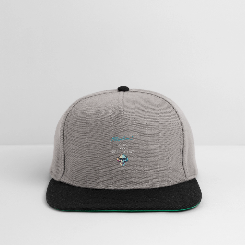 Snapback Cap "I'm a smart patient" - Bad Boy - Graphit/Schwarz