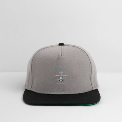 Snapback Cap "I'm a smart patient" - Bad Boy - Graphit/Schwarz