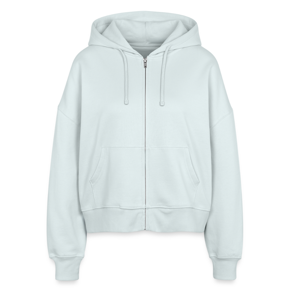 Frauen Bio Zip Hoodie "Hebamme" - Best Buddy - Eisblau
