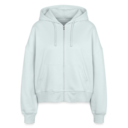 Frauen Bio Zip Hoodie "Hebamme" - Best Buddy - Eisblau