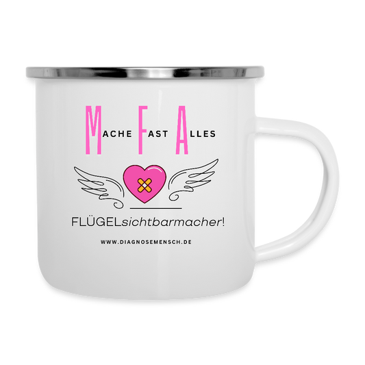 Emaille-Tasse "MFA" - Best Buddy - Weiß
