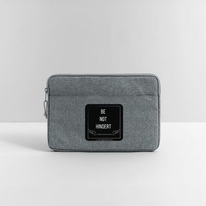 Laptoptasche 13" "BE NOT HINDERT" - FLÜGELsichtbarmacher - Grau meliert