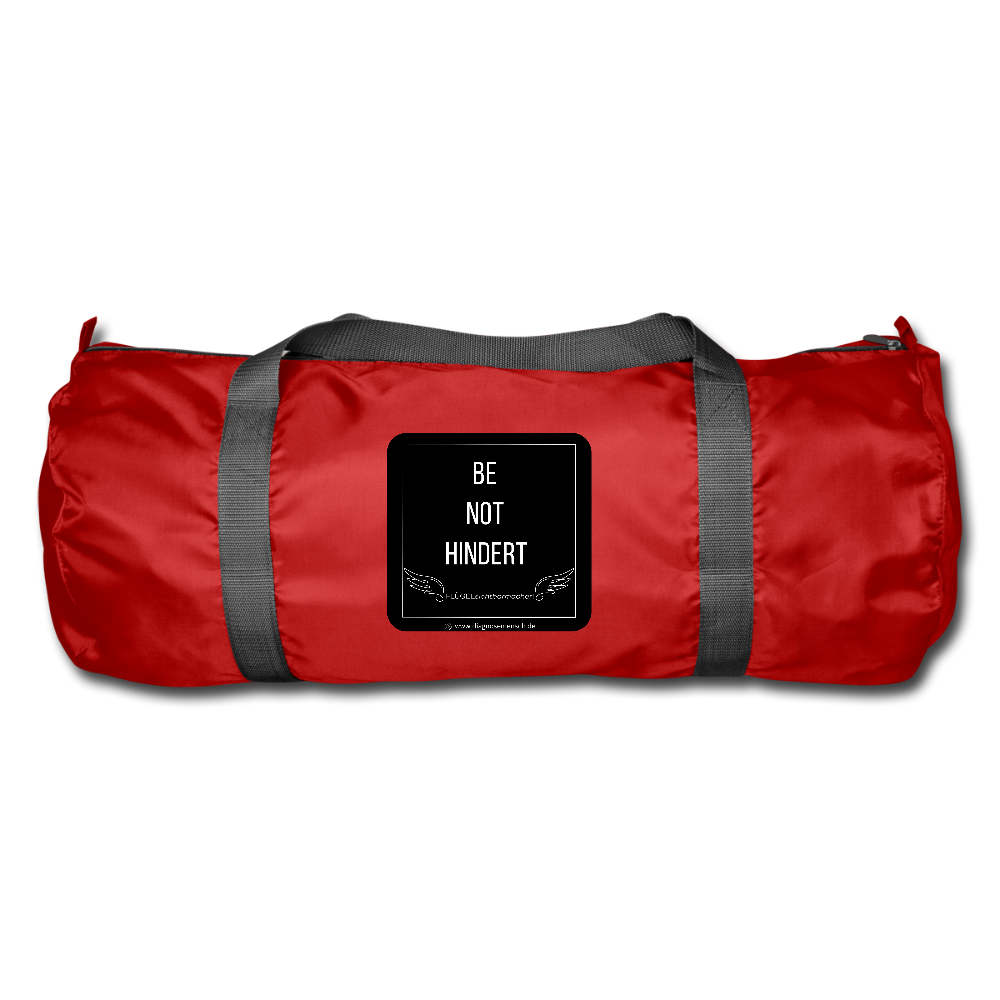 Sporttasche "BE NOT HINDERT" - FLÜGELsichtbarmacher - Rot