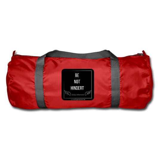 Sporttasche "BE NOT HINDERT" - FLÜGELsichtbarmacher - Rot