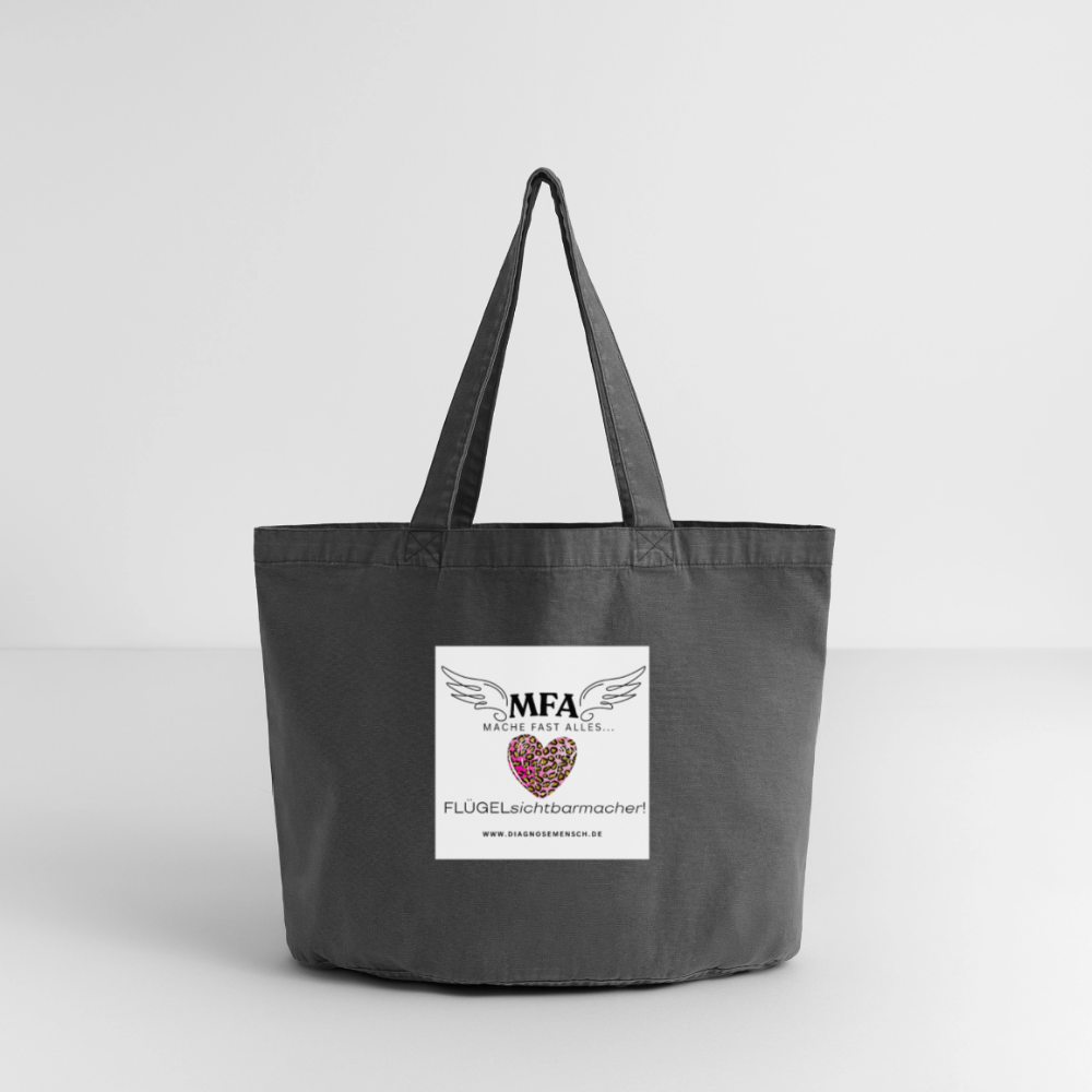 Vintage-Washed Shopper - Vintage Schwarz