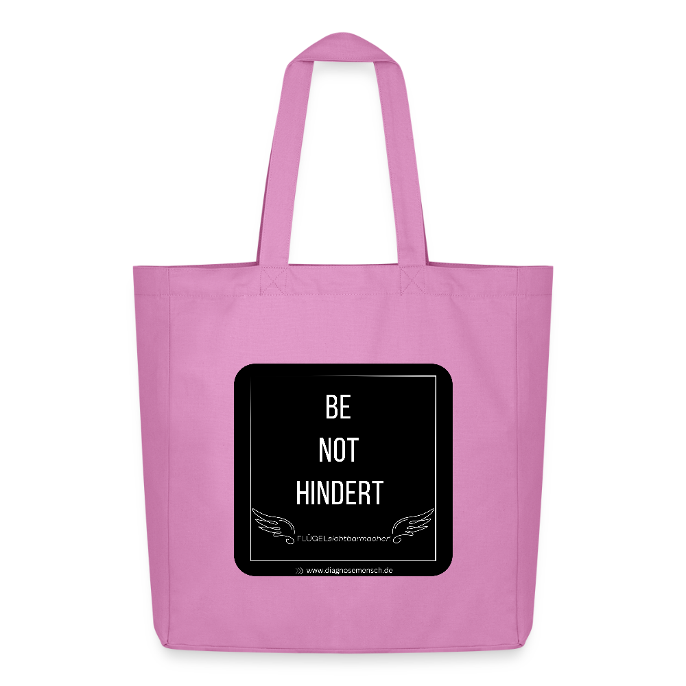 Midweight recycelter Stoffbeutel "BE NOT HINDERT - FLÜGELsichtbarmacher - Pink