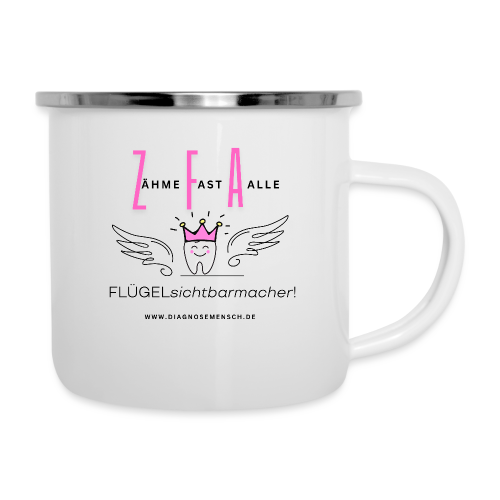 Emaille-Tasse "ZFA" - Best Buddy - Weiß