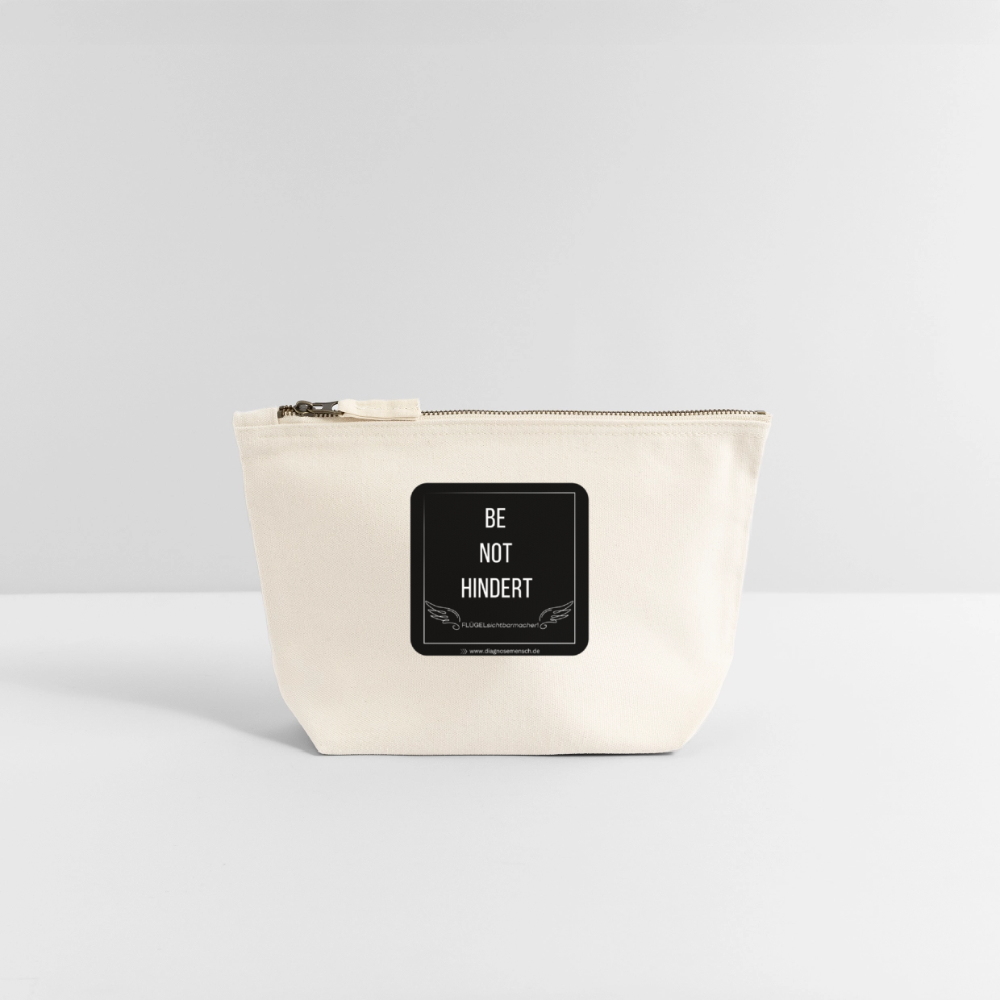 CANVAS Täschchen Größe M "BE NOT HINDERT" - FLÜGELsichtbarmacher - Naturweiß