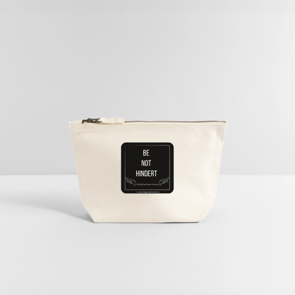 CANVAS Täschchen Größe M "BE NOT HINDERT" - FLÜGELsichtbarmacher - Naturweiß