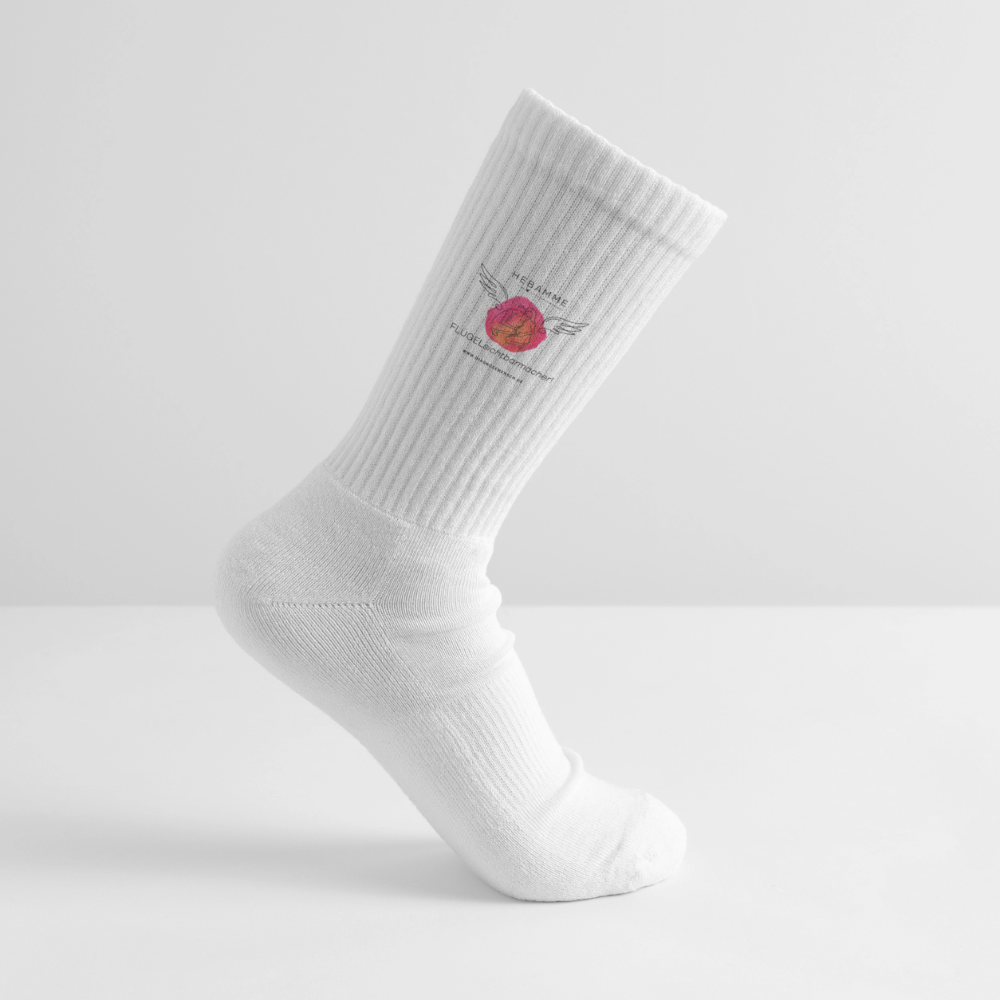 Tennissocken "Hebamme" - FLÜGELsichtbarmacher - Weiß