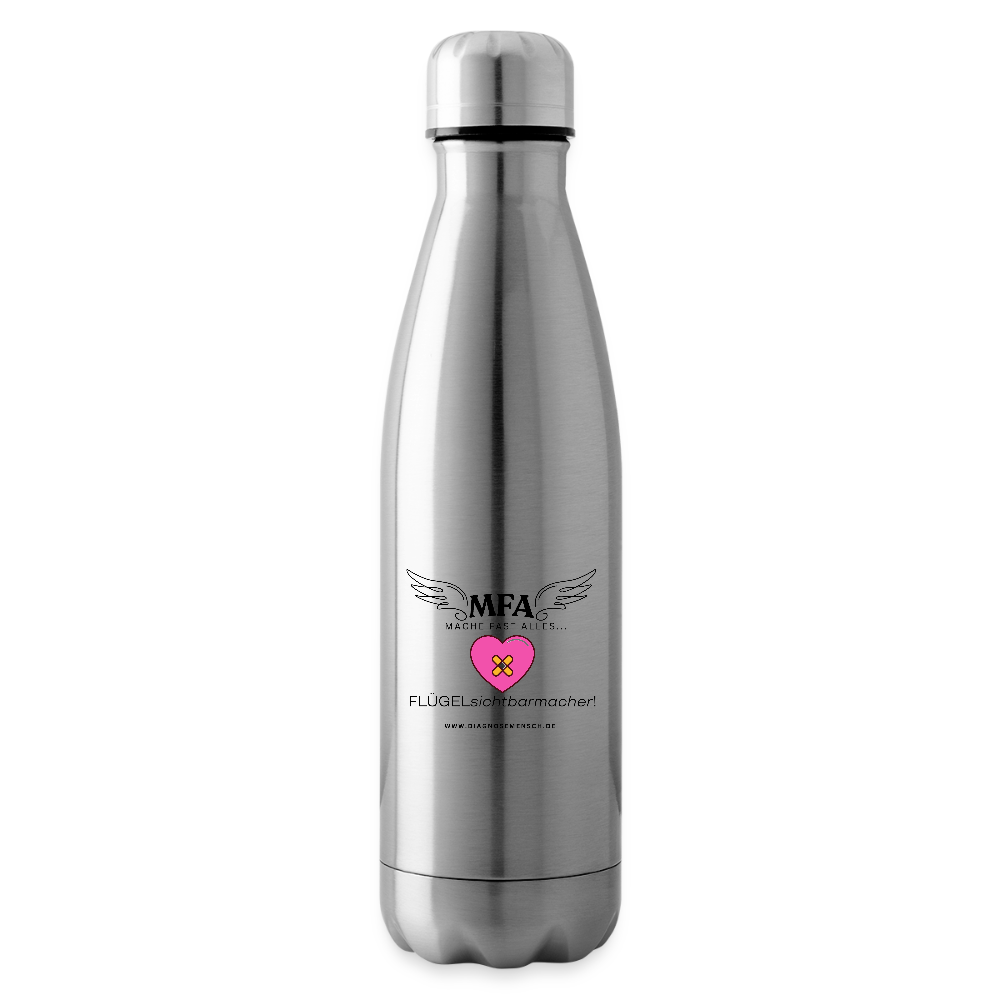 Isolierflasche "MFA HerzPflaster" - Best Buddy - Lightsilver