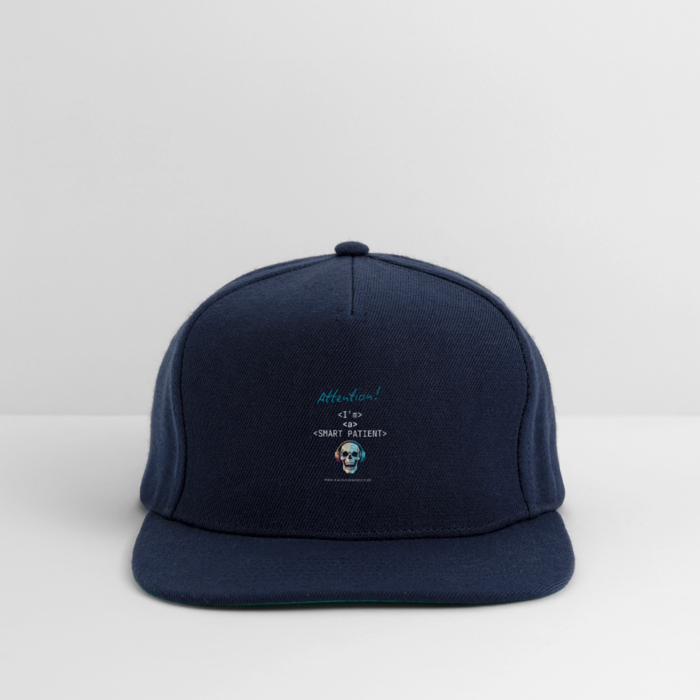 Snapback Cap "I'm a smart patient" - Bad Boy - Navy/Navy