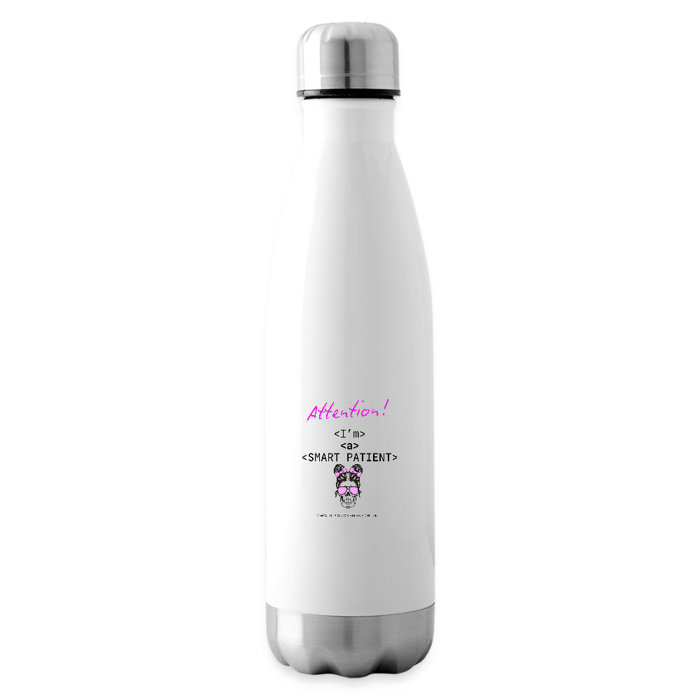 Isolierflasche "I'm a smart patient" - Bad Girl - Weiß