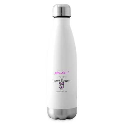 Isolierflasche "I'm a smart patient" - Bad Girl - Weiß