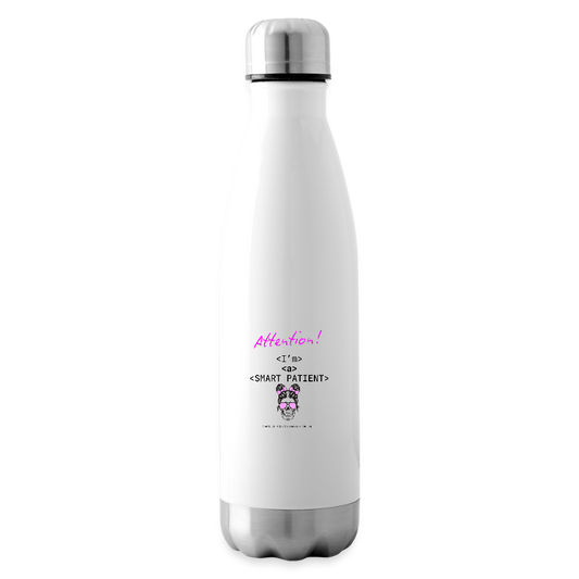 Isolierflasche "I'm a smart patient" - Bad Girl - Weiß