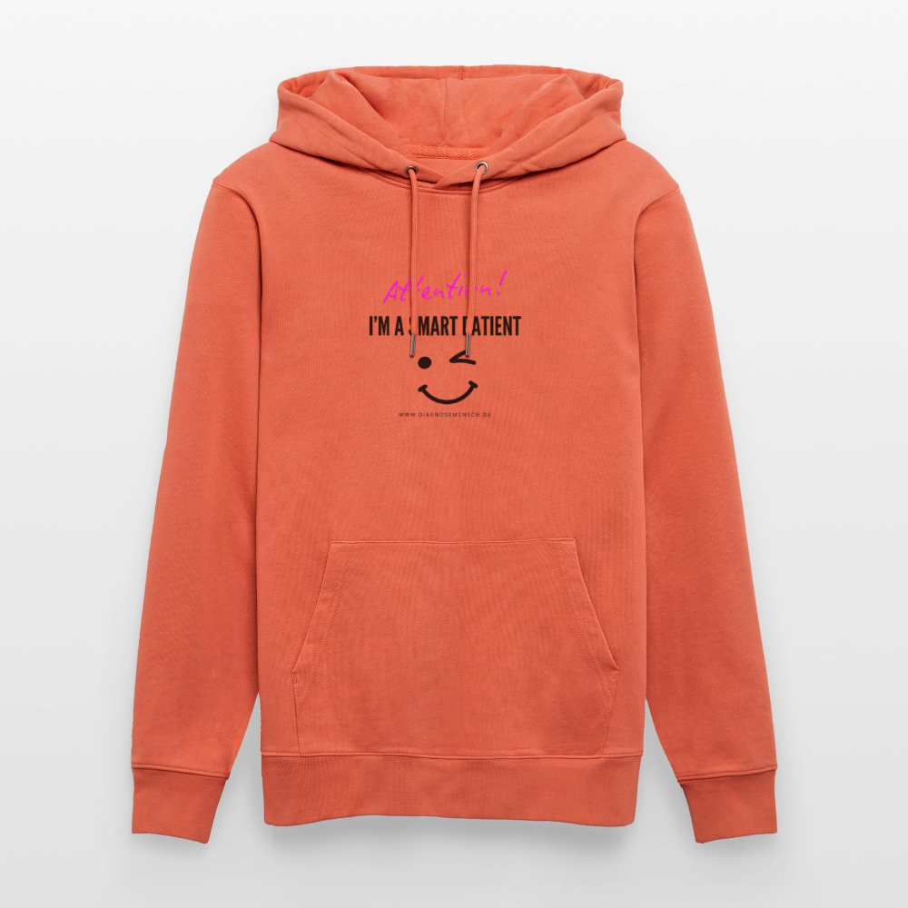 Bio-Hoodie CRUISER  "I'm a smart patient" - Funny - Hellrot