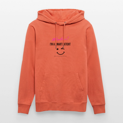 Bio-Hoodie CRUISER  "I'm a smart patient" - Funny - Hellrot