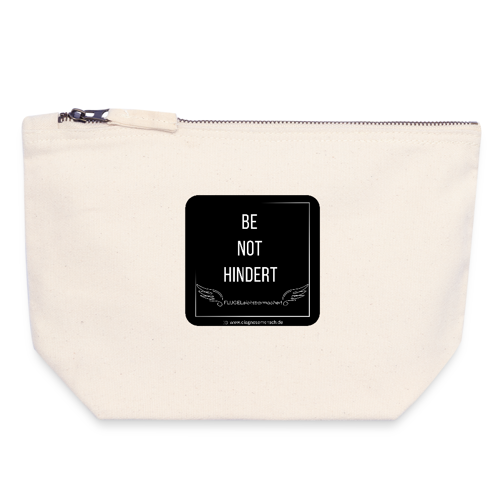 CANVAS Täschchen Größe M "BE NOT HINDERT" - FLÜGELsichtbarmacher - Naturweiß