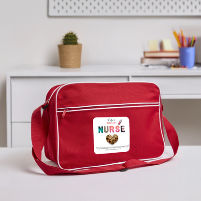 Retro Tasche "NURSE" - FLÜGELsichtbarmacher - Rot/Weiß
