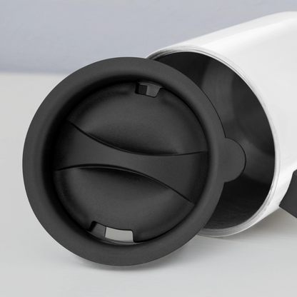 Thermobecher mit Tragegriff "ZFA" - Best Buddy - Weiß