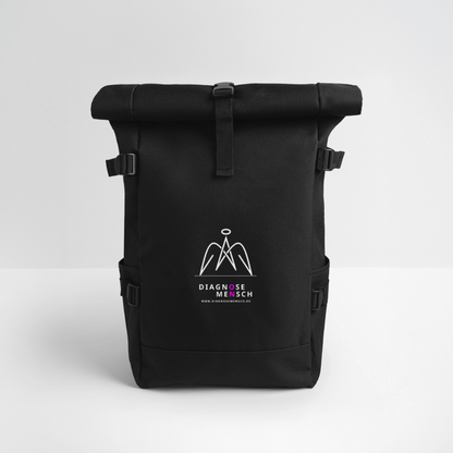 Rolltop Rucksack "Diagnose Mensch" - ON - Schwarz