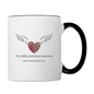 Tasse zweifarbig "FLÜGELsichtbarmacher" - Best Buddy - Weiß/Schwarz