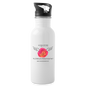 Trinkflasche mit integriertem Strohhal - "Flügel  Hebamme" - Best Buddy - Weiß