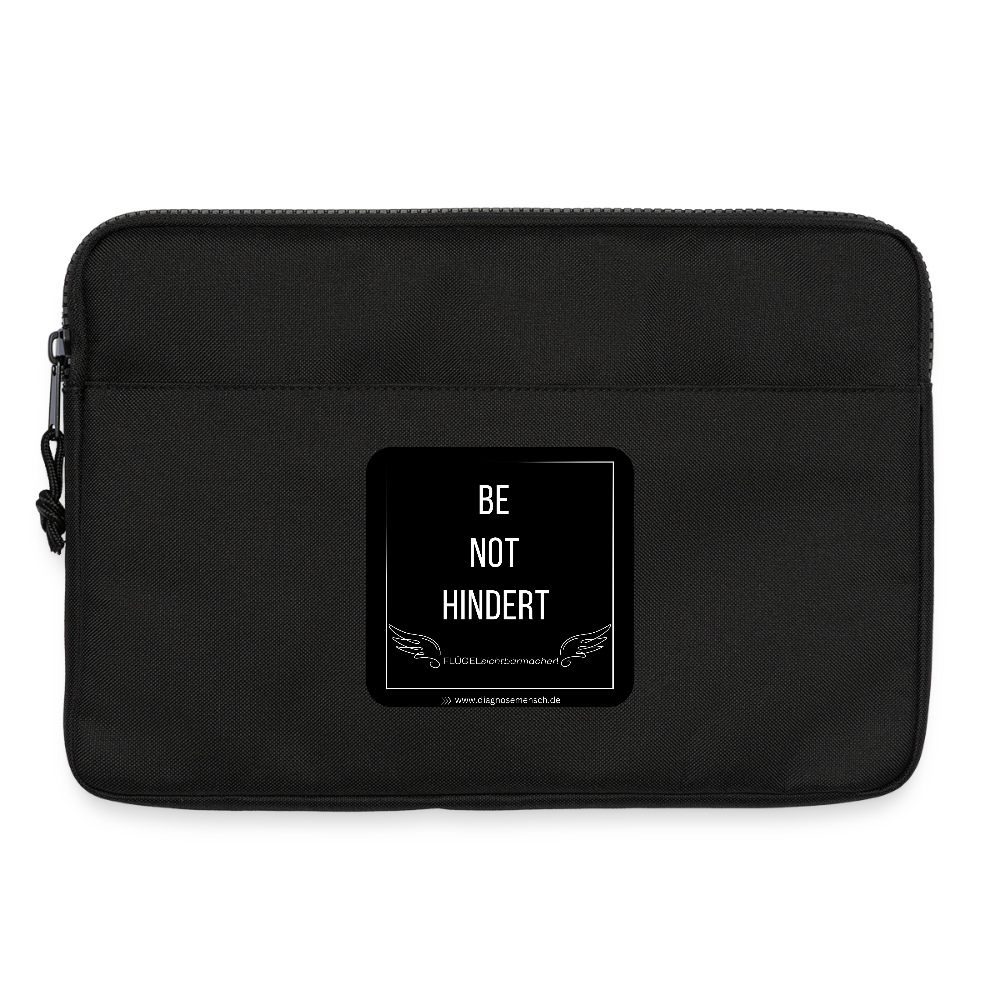 Laptoptasche 13" "BE NOT HINDERT" - FLÜGELsichtbarmacher - Schwarz