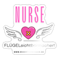 Sticker "Flügel Nurse" - Best Buddy - Weiß glänzend