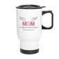 Thermobecher mit Tragegriff "Flügel Mom" - Best Buddy - Weiß