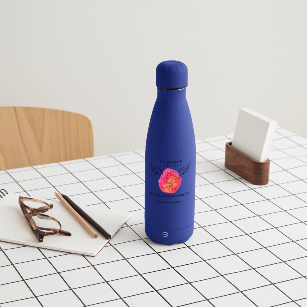 SOFT TOUCH Thermosflasche 500 ml "Hebamme" - Best Buddy - dark blue