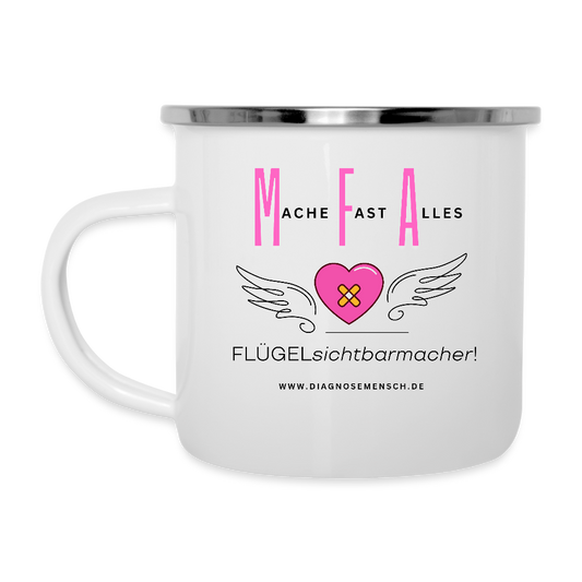 Emaille-Tasse "MFA" - Best Buddy - Weiß