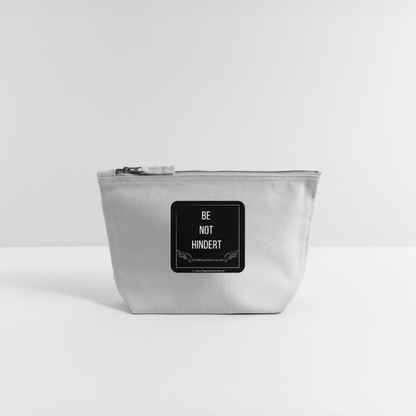 CANVAS Täschchen Größe M "BE NOT HINDERT" - FLÜGELsichtbarmacher - Grau meliert