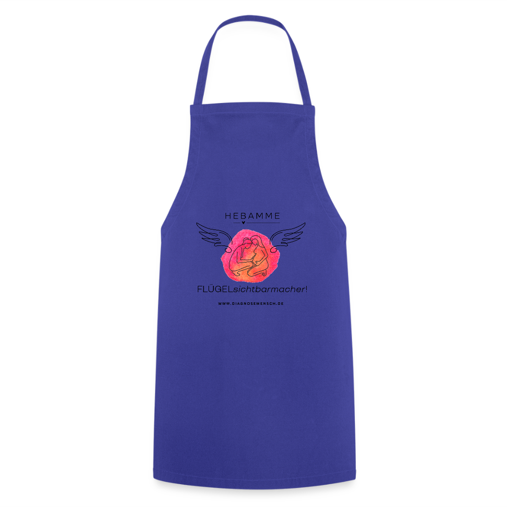 Kochschürze "Hebamme" - Best Buddy - Royalblau