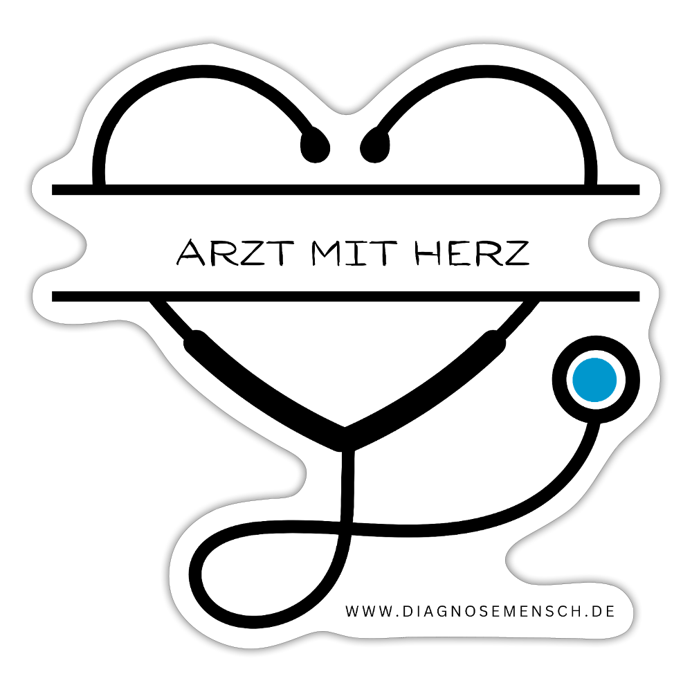 Sticker "Arzt mit Herz" - Best Buddy - Mattweiß