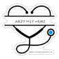 Sticker "Arzt mit Herz" - Best Buddy - Mattweiß
