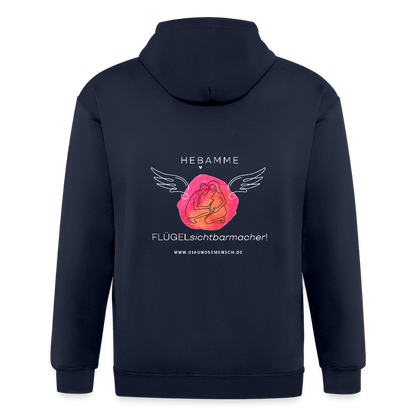 Unisex Heavyweight Kapuzenjacke "Hebamme" - Best Buddy - Navy
