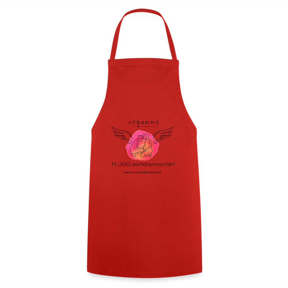 Kochschürze "Hebamme" - Best Buddy - Rot