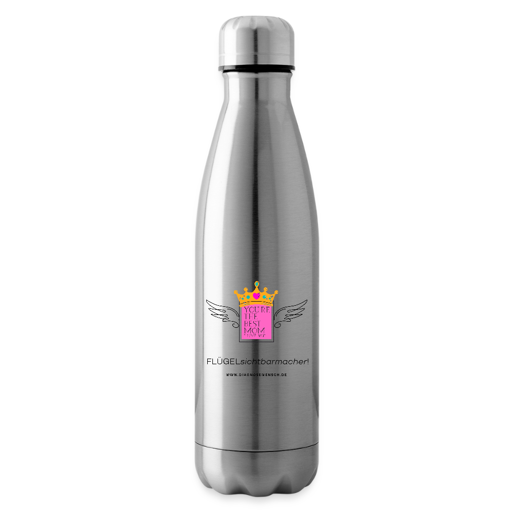 Isolierflasche "Flügel Mom" - Best Buddy - Lightsilver