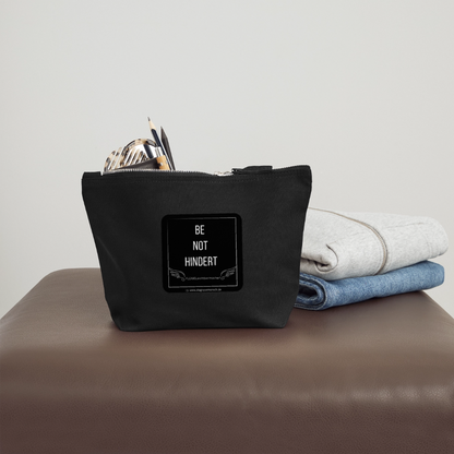 CANVAS Täschchen Größe M "BE NOT HINDERT" - FLÜGELsichtbarmacher - Schwarz