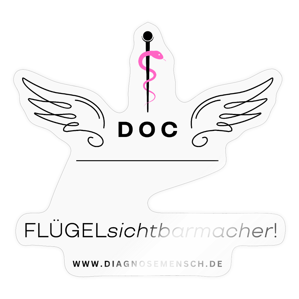 Sticker "Flügel Doc" - Best Buddy - Transparent glänzend